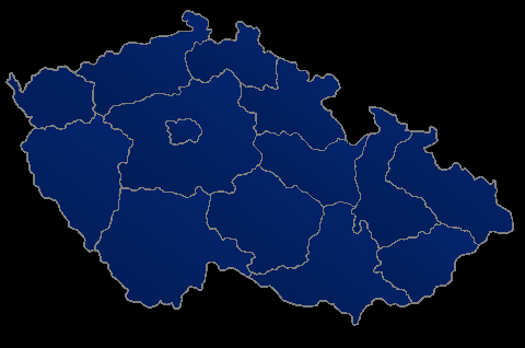Mapa ČR - Kraje